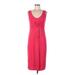 H&M Casual Dress - Sheath Scoop Neck Sleeveless: Pink Solid Dresses - Women's Size Medium