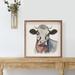 The Holiday Aisle® Patriotic Cow Black Patch Face Wood in Brown | 16 H x 16 W x 1.5 D in | Wayfair 7D8EAAC145CE45A3933BCC5A34D980FA