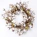 The Holiday Aisle® 26 Wreath Cotton/Wood/Twig in Brown/Green/White | 26 H x 26 W x 6 D in | Wayfair EDB6080D12C840AB831393600568FFA9