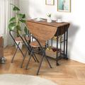 17 Stories 44 L x 33 W Dining Set Wood/Metal in Brown/Gray | 31.5 H in | Wayfair 48090AD0111046D7970A839737FBAFAF