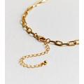 Real Gold Plate Chain Necklace New Look