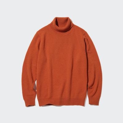 Uniqlo - Wool Turtleneck Jumper - Orange - M