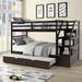Twin-Over-Twin Bunk Bed with Stairs with Twin Size Trundle and 3 Storage Stairs