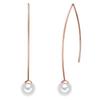 Lulu & Jane Perlen-Ohrhänger Messing Muschelkernperle in Roségold 50,4 mm Damen