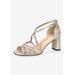 Extra Wide Width Women's Aliette Sandals by Bella Vita in Soft Gold Metallic (Size 9 1/2 WW)