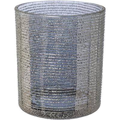Teelichthalter "Kerzenhalter Ayva", grau, H:10cm Ø:9cm, Glas, LEGER HOME BY LENA GERCKE, Kerzenhalter, aus Glas, mit edler Oberflächenstruktur Image