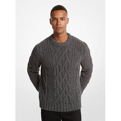 Michael Kors Cable Alpaca Blend Sweater Grey L