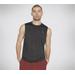 Skechers Men's Apparel On the Road Muscle Tank Top | Size Medium | Black/Charcoal | Polyester