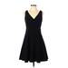 Aidan by Aidan Mattox Cocktail Dress - A-Line: Black Solid Dresses - Women's Size 4