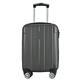 Merax Hartschalen-Koffer Trolley Rollkoffer 65cm, Reisekoffer Handgepäck mit TSA-Schloss und Universalrad, Leicht Hartschalenkoffer, Teleskopgriff, 4 Rollen, ABS, L-38x25x65 cm, Grau