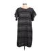 Moon River Casual Dress - Shift: Black Stripes Dresses - Women's Size Small