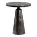 17 Stories Jevgeni 20" Round Aluminum Black Nickel Pedestal Base Side Table Aluminum in Black/Gray | 22 H x 20 W x 20 D in | Wayfair