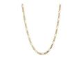 Seol + Gold 18ct Gold Plated Sterling Silver Adjustable Figaro Chain Necklace, Yellow Gold, Women