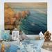 Breakwater Bay Cozy Bay Seascape Cozy Bay Seascape - Painting on Metal in Blue/Brown/Gray | 16 H x 32 W x 1 D in | Wayfair