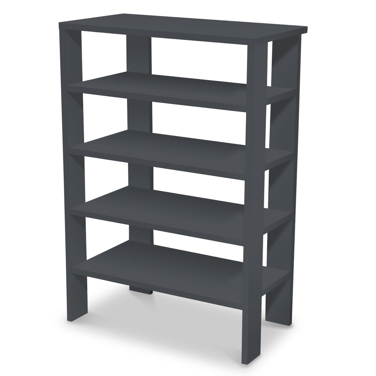 Coemo Schuhregal `Charlie` Standregal Anthrazit Bücherregal Holz MDF LxTxH: 60x32x87 cm Image