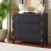 Everly Quinn Kahlif Accent Chest Wood in Black | 30.59 H x 30.7 W x 18.5 D in | Wayfair 4FD664382351492C9AD39E7C9250C70F