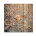 Red Barrel Studio® Peach Garden of Roses II - Floral Rose Print on Natural Pine Wood in Brown | 30 H x 30 W x 0.78 D in | Wayfair