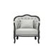 Barrel Chair - Canora Grey Rhuaran 37" Wide Tufted Barrel Chair Linen/Wood in Black/Brown/Gray | 37 H x 37 W x 29 D in | Wayfair