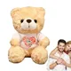 Ours en peluche ours animal en peluche avec T-shirt ours géant doux cadeaux pour femme filles petite