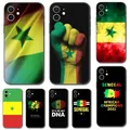 Coque de téléphone drapeau sénégal pour iPhone coque arrière souple noir Chancelier 14 2020se