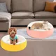 Chenil en Peluche Antidérapant et Lavable pour Chien et Chat Coussin Confortable Jaune pour