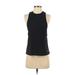 Soul Active Tank Top: Black Polka Dots Activewear - Women's Size Small