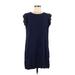 Old Navy Casual Dress - Shift: Blue Solid Dresses - Women's Size Medium