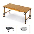 Table de camping pliante perfecIGT table en bois portable barbecue de camping table de gril