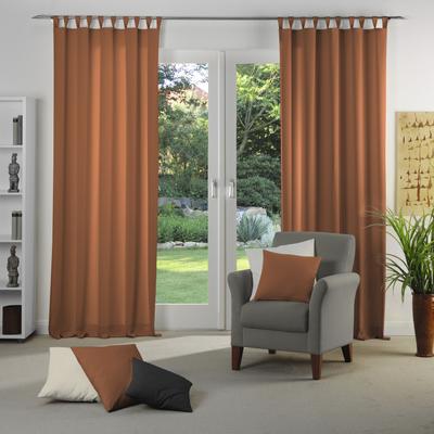 Vorhang WIRTH "Dim out", orange (terra), B:142cm H:165cm, Polyester, Gardinen, nach Maß Image