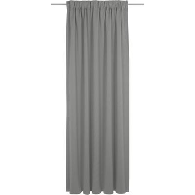 Vorhang WIRTH "Uni Collection light", grau (dunkelgrau), B:142cm H:335cm, Baumwolle (Bio-Baumwolle), Gardinen, nach Maß Image