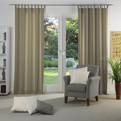 Vorhang WIRTH "Dim out", grau (taupe), B:142cm H:155cm, Polyester, Gardinen, nach Maß Image