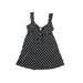 Croft & Barrow Swimsuit Top Black Polka Dots Swimwear - Women's Size 10