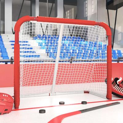 vidaXL Hockey Goal Red and White 53.9"x26"x44.1" Polyester
