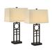 Anello 29 inch Hammertone Bronze Twin-light Double Nightstand Lamp