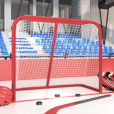 vidaXL Hockey Goal Red and White 72