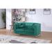 62in Soft Velvet Sectional Sofa, Nailhead Tufted Button Arm Sofa Chaise with Reversible Chaise & Round Matching Throw Pillows