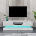 Modern TV Stand with 16-Color LED Lights, High Gloss Front TV Cabinet, Fits TVs up to 70