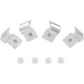 Aquarium Glass Cover Clip 4Pcs Stainless Steel Fish Tank Lid Holder Support Bracket for Rimless Aquariums (5mm (4pcs/Set))