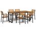 vidaXL Patio Dining Set Outdoor Table and Chair Solid Wood Acacia and Metal