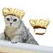 Pet Supplies Pet Shower Cap for Ears- S Dog Shower Cap Pet Bath Cap with Adjustable Fixed Strap for Cats Dogs Taking Shower Pet Accessories Cotton Gold