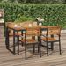 vidaXL Stackable Patio Chairs 2/4/6/8 pcs Solid Wood Acacia and Metal - 22" x 21.5" x 34.3"