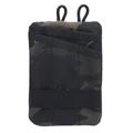 Multifunctional EDC Tool Bag Oxford Cloth Sundries Bag for Hiking (Black CP)