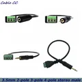 3 5mm 2-pol 3-pole 4-pole Stereo Stecker auf AV Schraube Video Balun Terminal 3 5 audio Jack 3-pin