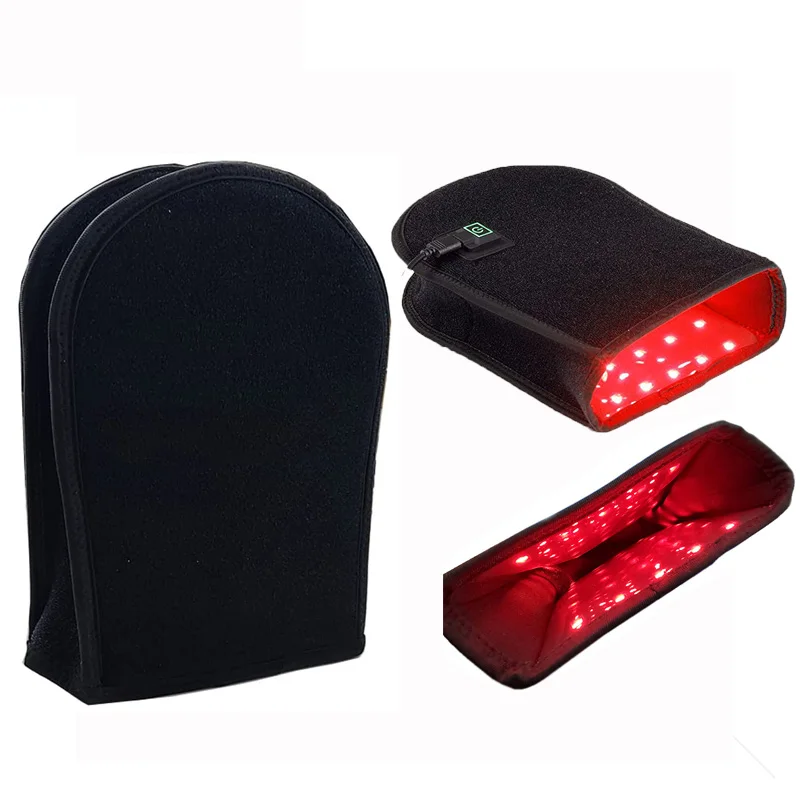 Rotlichttherapiegeräte in der Nähe von Infrarot-LEDs, 880 NM, Handschmerzlinderung, doppelseitiges Polster für Arthritis, Finger, Handgelenk, Gelenk, Muskel Image