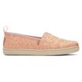 TOMS Kids Youth Pink 's Chunky Glitter Alpargata Shoes, Size 3