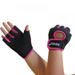 Balems Rose red Outdoor Cycling Gloves Unisex Half Finger Protective Cover Gym Fitness Bike Riding Sportswear Accessories