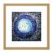 Ei-Kyu Dawn Spheres Planet Abstract Painting 8X8 Inch Square Wooden Framed Wall Art Print Picture with Mount