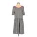 Pure & Good Casual Dress - DropWaist: Gray Marled Dresses - Women's Size Medium