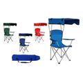 Amazingforless Navy Portable Folding Camping Chair with Canopy Outdoor Camp Tailgate Chair (Blue Green Navy Red)