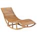 Anself Rocking Sun Lounger with Cushion Solid Teak Wood